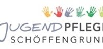 Das Logo der Jugendpflege Schöffengrund mit vielen bunten Händen 