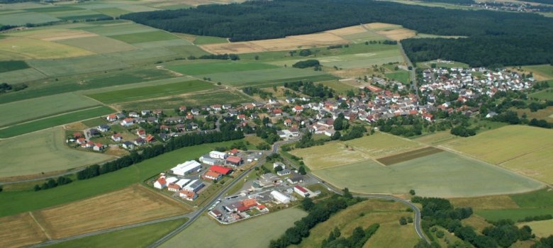 Luftaufnahme des Ortsteils Oberwetz