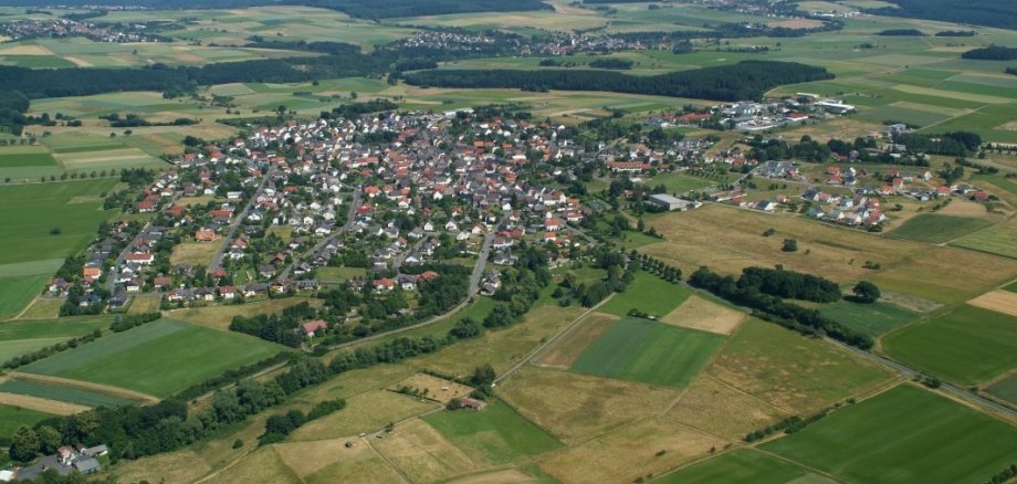 Luftaufnahme des Ortsteils Schwalbach